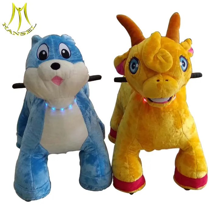 Hansekl animals electric rides with four wheels and pony electric scooter with pedal go kart games for kids and aldults