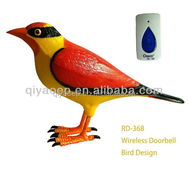 Remote Bird Sound Doorbell Wireless Door Chime Battery Operated