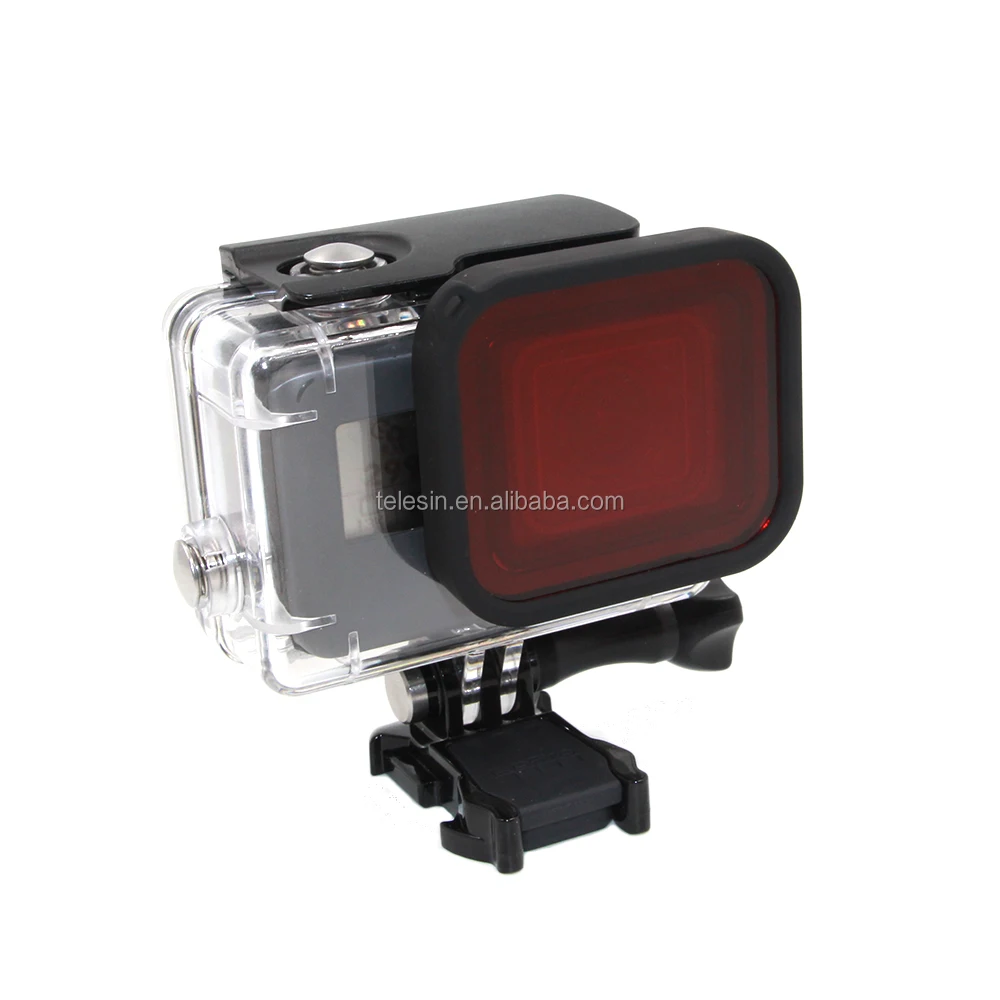 Telesin подводный дайвинг красный фильтр для Go Pro Hero5/6 водонепроницаемый корпус без снятия объектива