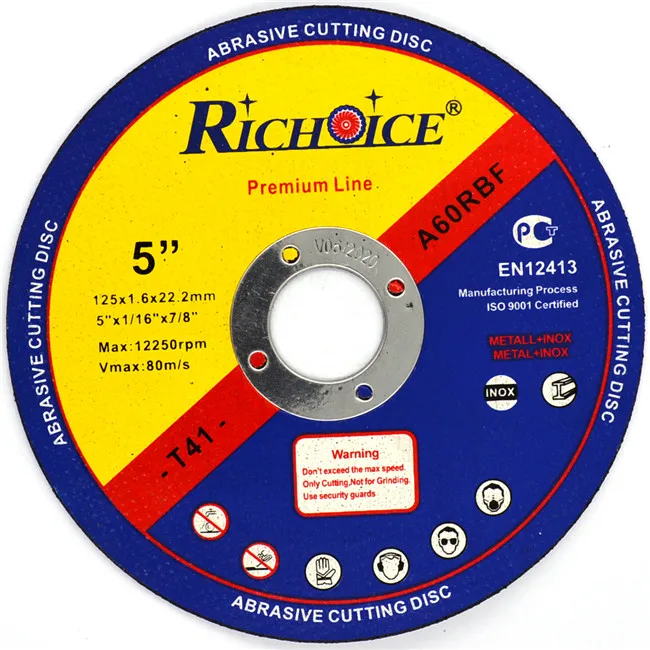 RICHOICE 5 inch 125mm Abrasive cutting disc Metal Cutting Wheel