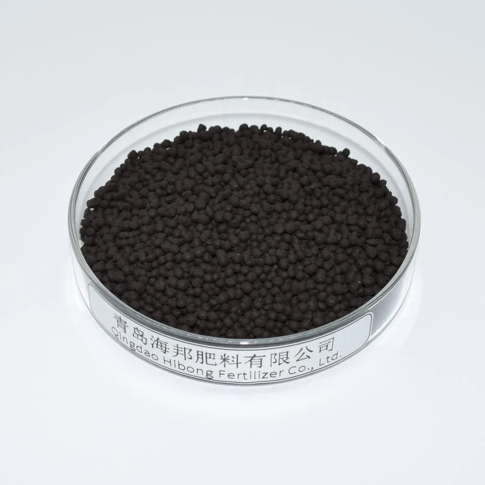 Agriculture Black Shiny Granular Amino Acid NPK Granular Fertilizer Granules Organic Fertilizer 2-2-2