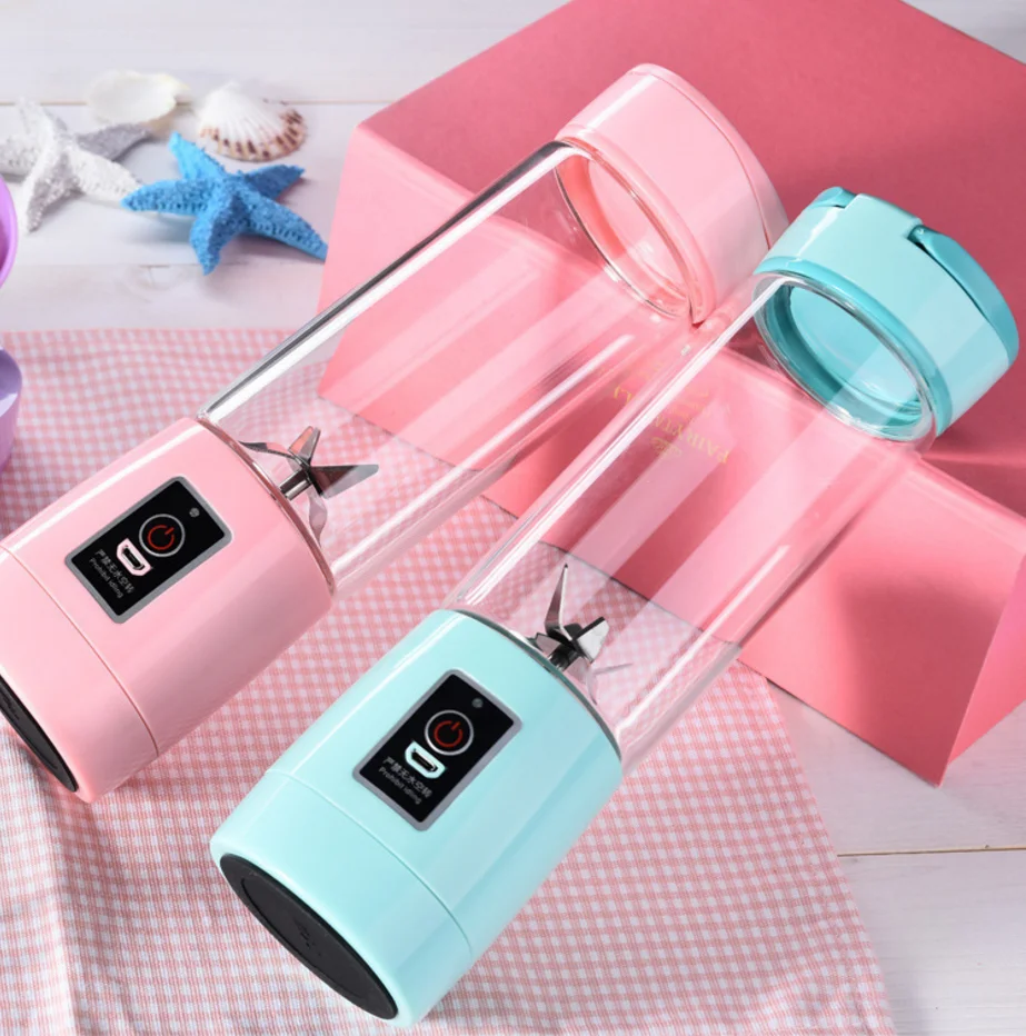 Multifunctional Small Juicer Portable Electric 6 Blades Mini Fruit Juicer Rechargeable Juice Blender