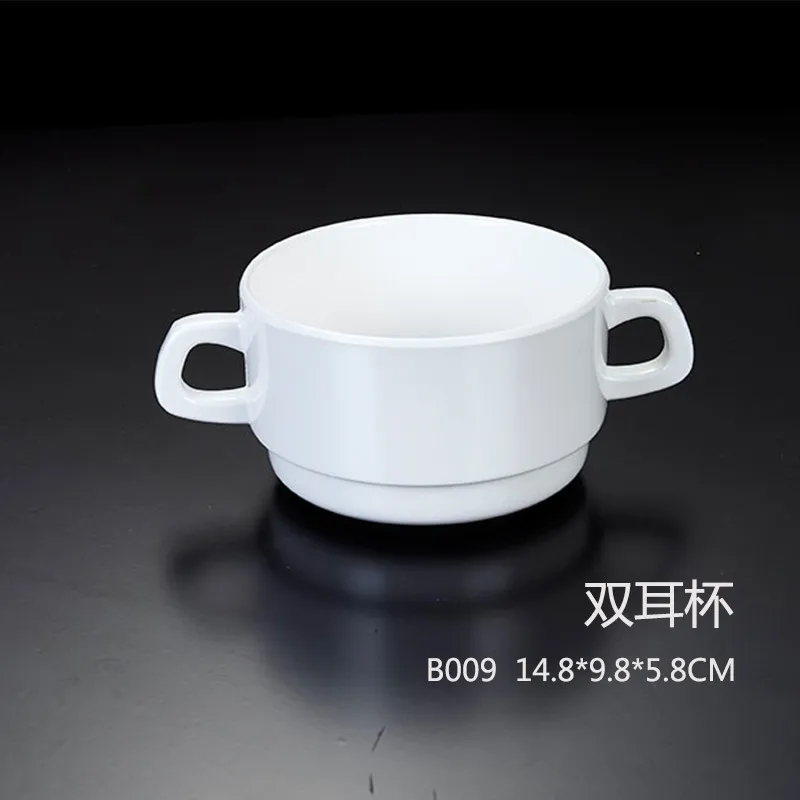 
Hot Sales Melamine Cups Wholesale Cheap Hotel Unbreakable 200ml Tea Cups White melamine cup with handle 