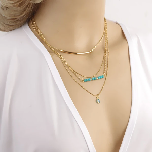 Luxury Alloy Acrylic Resin Statement Necklace,Tiny Jewelry,Gold Thin Choker Necklace