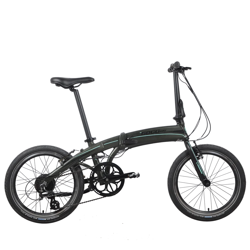 Light weight 20 inch aluminum alloy 8 speed electric folding bike