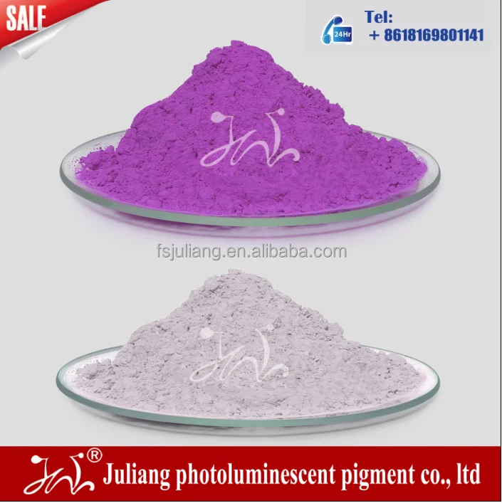 UV light photochromic pigment powder and color change pigment powder for T-shirt