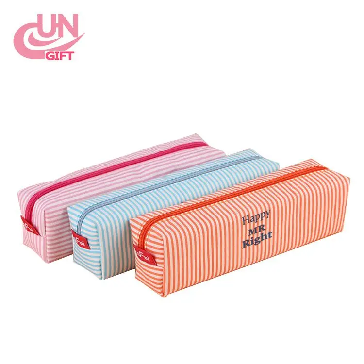 Самый популярный хлопковый полосатый пенал, милый студенческий пенал для карандашей