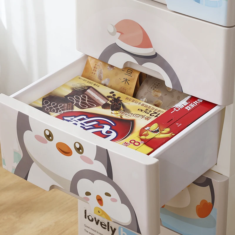 
Cartoon patten kids baby plastic wardrobe wtih lock 