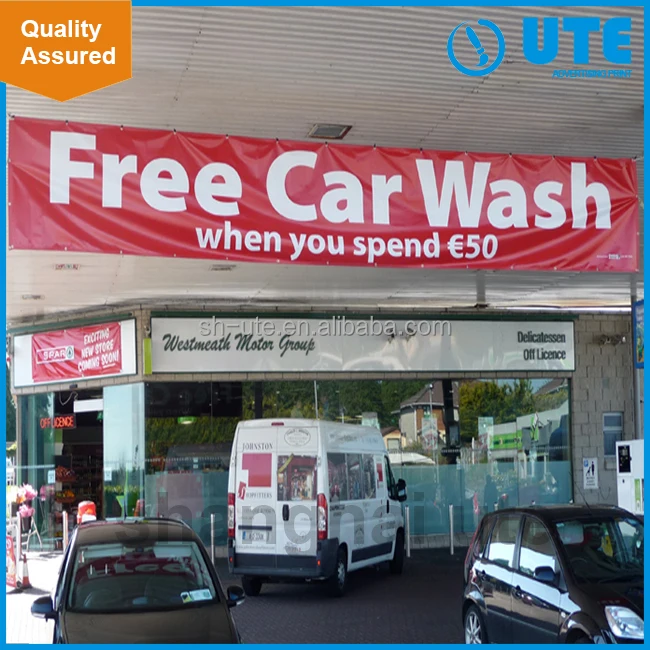 Custom car wash flag banner, advertising flag banner/banner signs