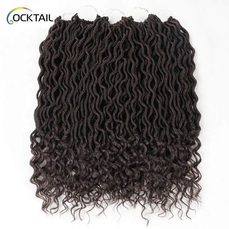 Curly Faux locs crochet hair extensions 26 inch goddess faux locs twist braid Ombre color