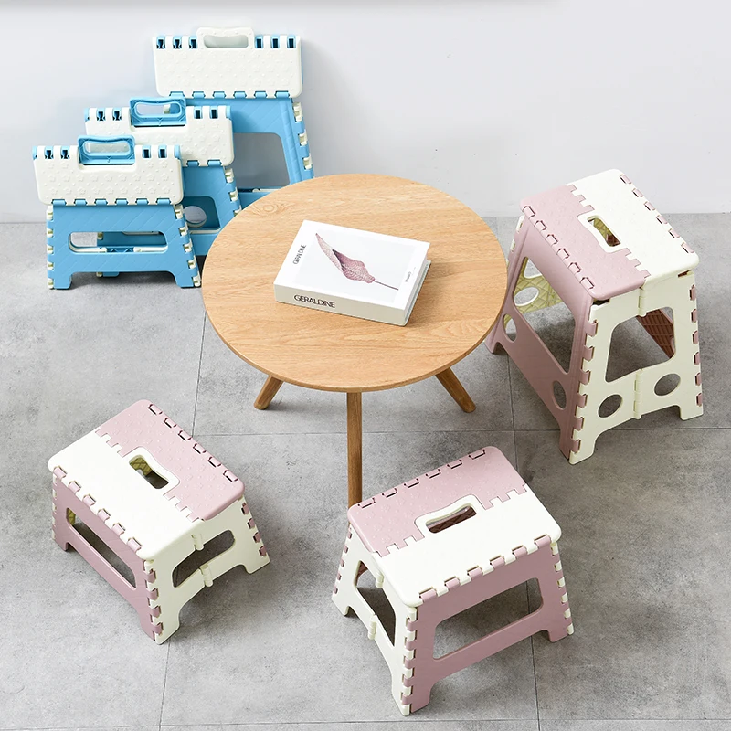 cheap home usage Anti-slip Plastic Portable folding stool