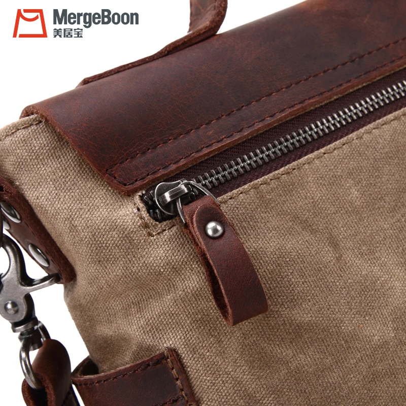 Design retro genuine leather computer laptop briefcase men
