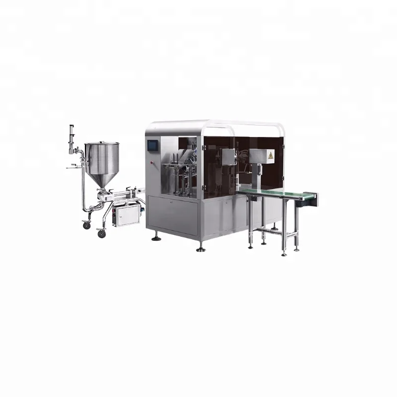 Full Automatic Cheddar Cheese Sauce Pouch Packing Machine Paper,plastic Packaging Double Sealing Work 20ml-1000ml Adjusted 6/8