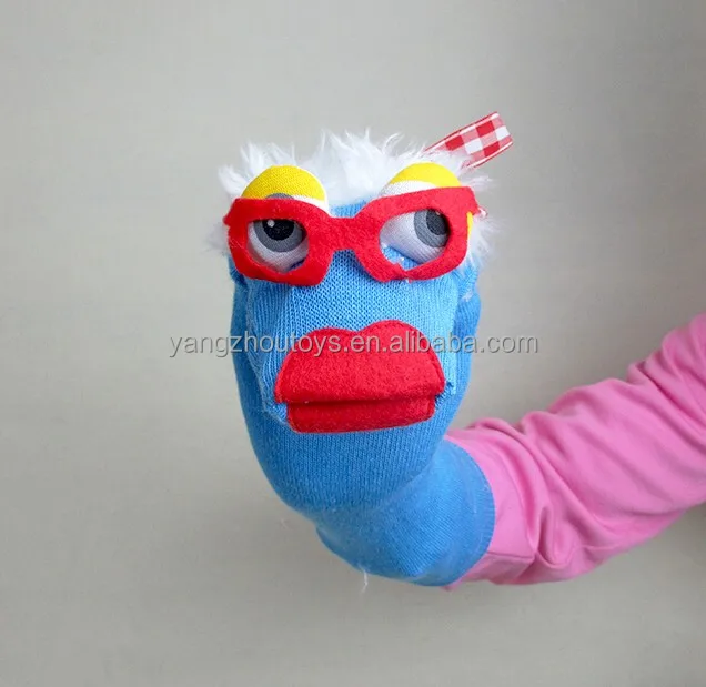 hot sale china factory plush sock puppet toy for kids
