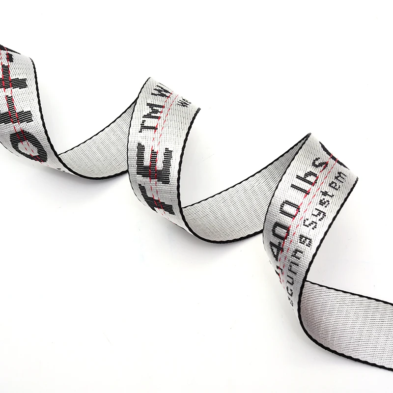 
38mm High quality custom logo printed nylon jacquard webbing 