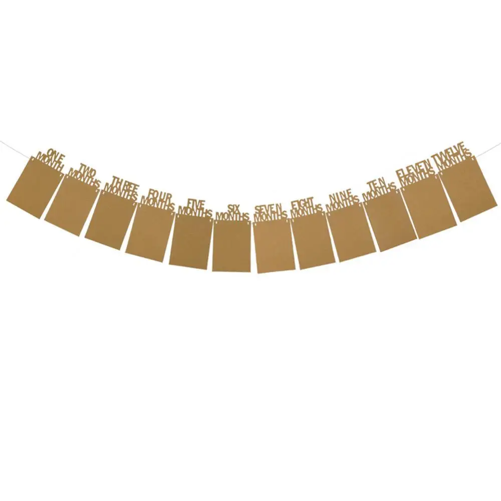 baby shower photo frame  Photo Banner Baby Girl Boy First Birthday Party Decorations Baby Photo Frame Party Home Decor