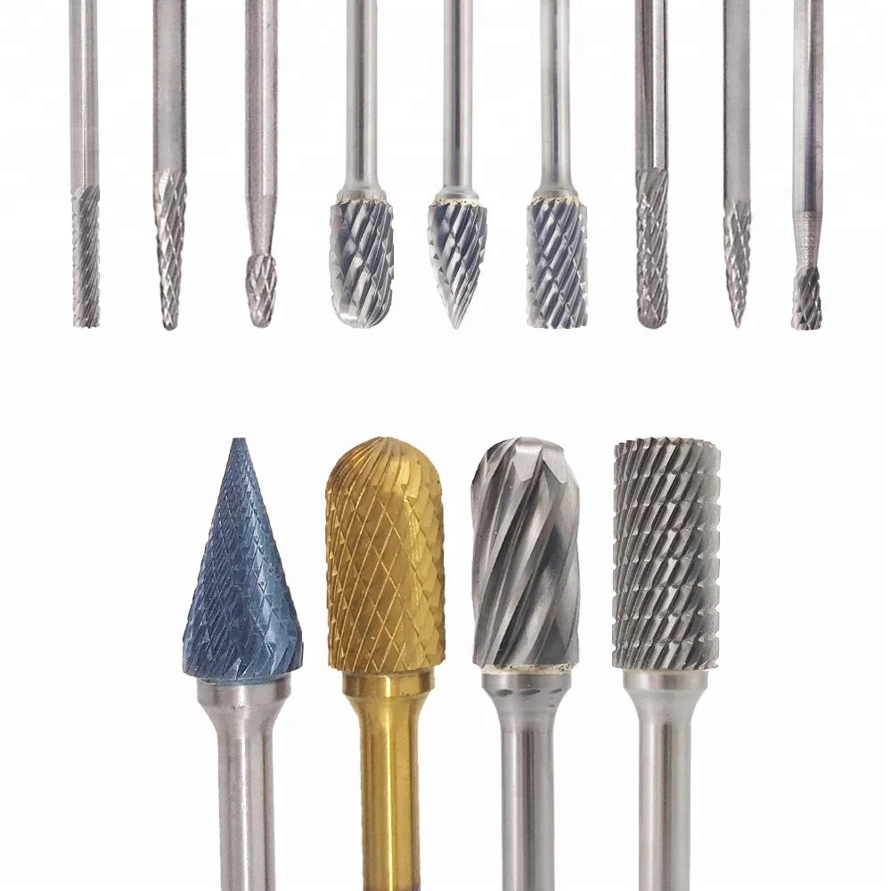 Industry abrasive blue gold coating tungsten carbide burr