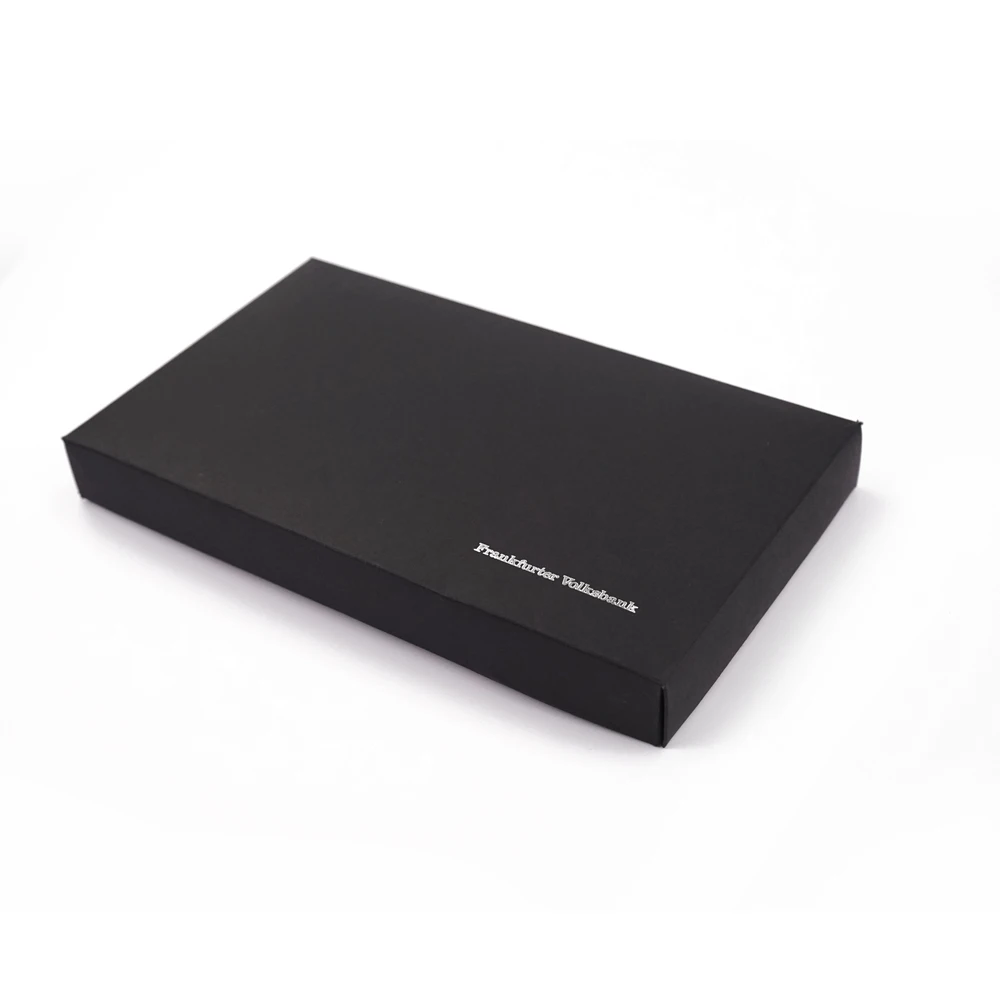 Custom Made Luxury Black Paper Box with Logo UV and Matte lamination Finish Ribbon Design for Gift Packaging
