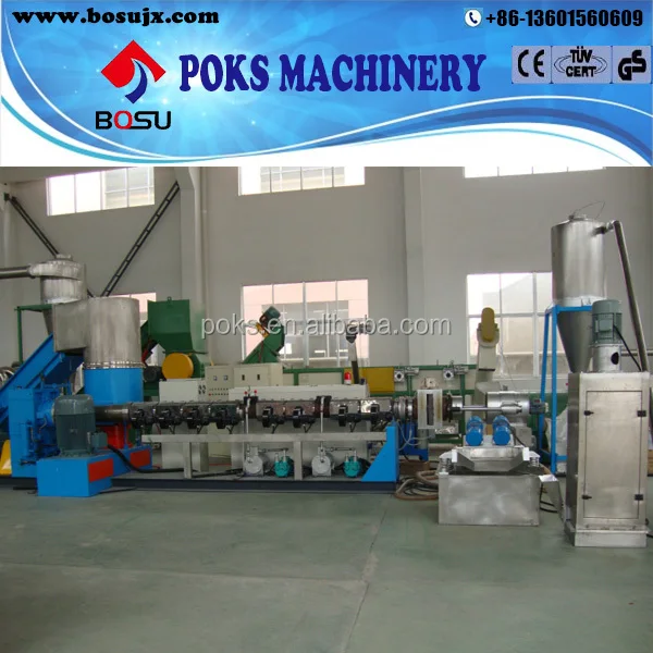 ПЭ/ПП пленочная гранулирующая линия с уплотнителем отходы пластик мягкий материал машина