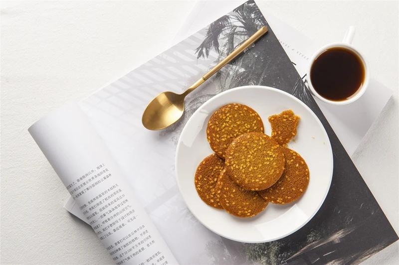 
150g Sichuan Huantai Healthy Food Xylitol Egg Sesame Wheat Buckwheat Crisp Biscuits Snacks Diabetic Food 