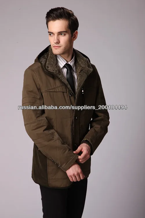 2014 В Европейском Стиле Мужская Ветровка С Меховой Подкладке