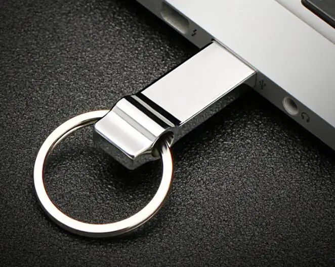 Mini Custom metal USB stick with keychain