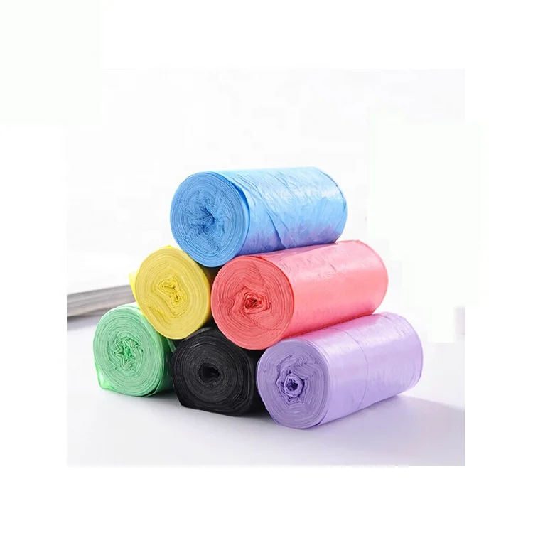 50 Pcs/Rolls Ldpe Trash Plastic On Extra-durable Point Breaking Litter Flat-top Star Seal Customizable Coreless Roll Garbage Bag