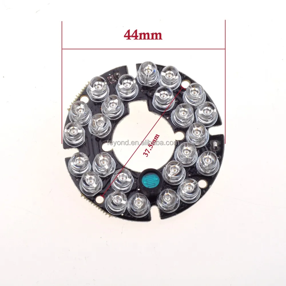 850nm 24 LEDS 5mm Infrared IR Led Board For CCTV Camera 90 Degree Bulb FY-0524