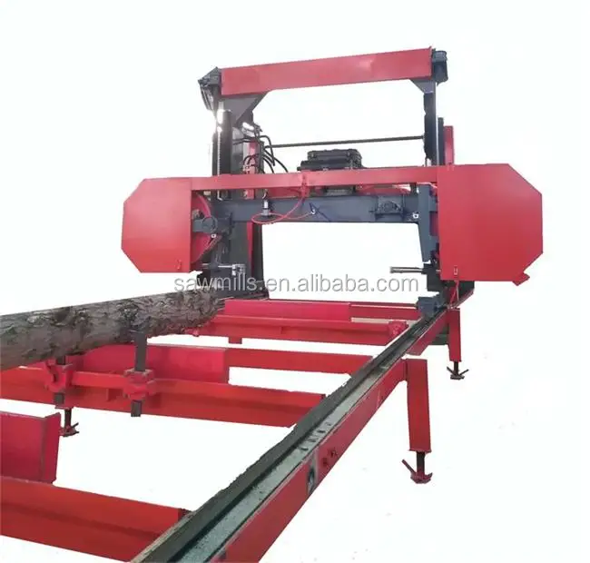 Shuanghuan portable trolley type automatic horizontal wood cutting sawmill