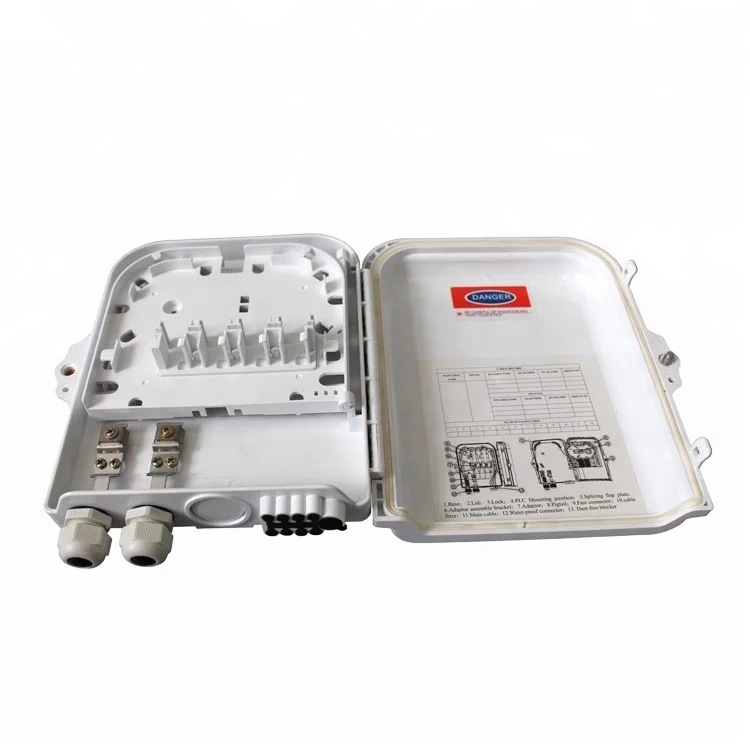 Outdoor Waterproof FTTH Mini 8 Core Fiber Optic Termination Box for 1x8 Optical Splitter
