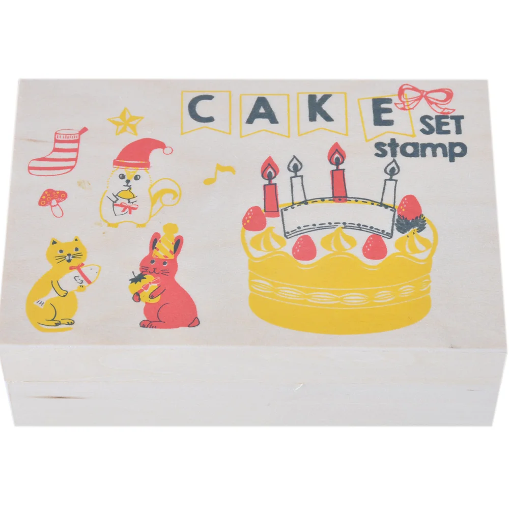 DIY 17pcs cake design art craft decorative rubber stamp