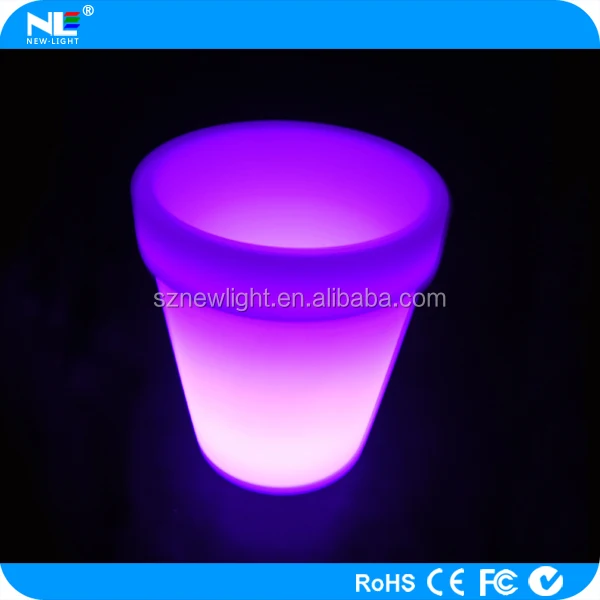 shining and colorful flower vase / LED crystal and shine flower pot planter vase