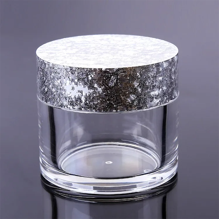 Custom Logo cylinder round small cosmetic acrylic nails powder jar container for acrylic powder and dipping powder