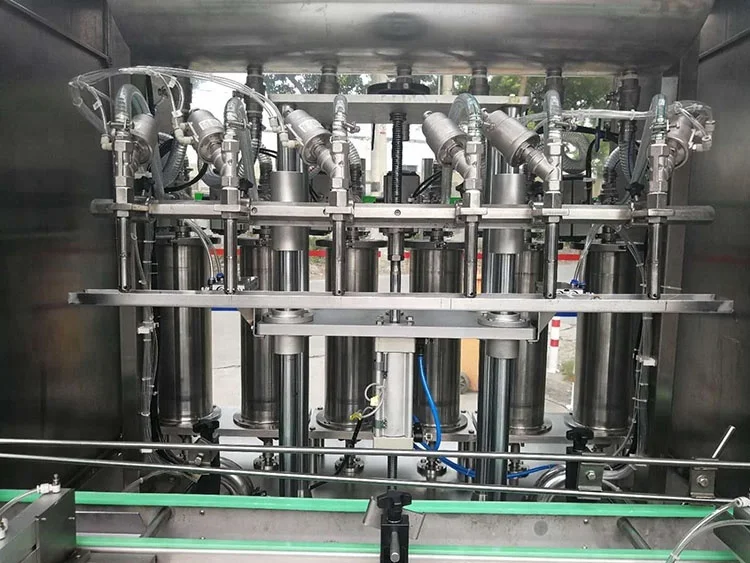 automatic linear oil filling machine piston filing machine 6 nozzles