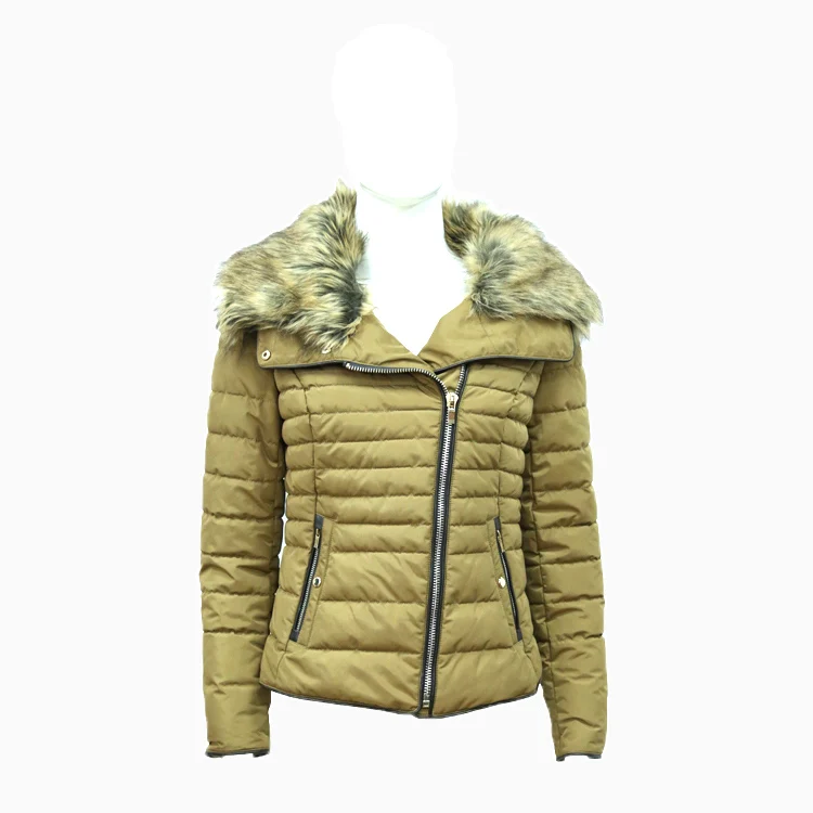 Длинные твил обычный черный нейлон дамы вниз глядя мед зимняя куртка