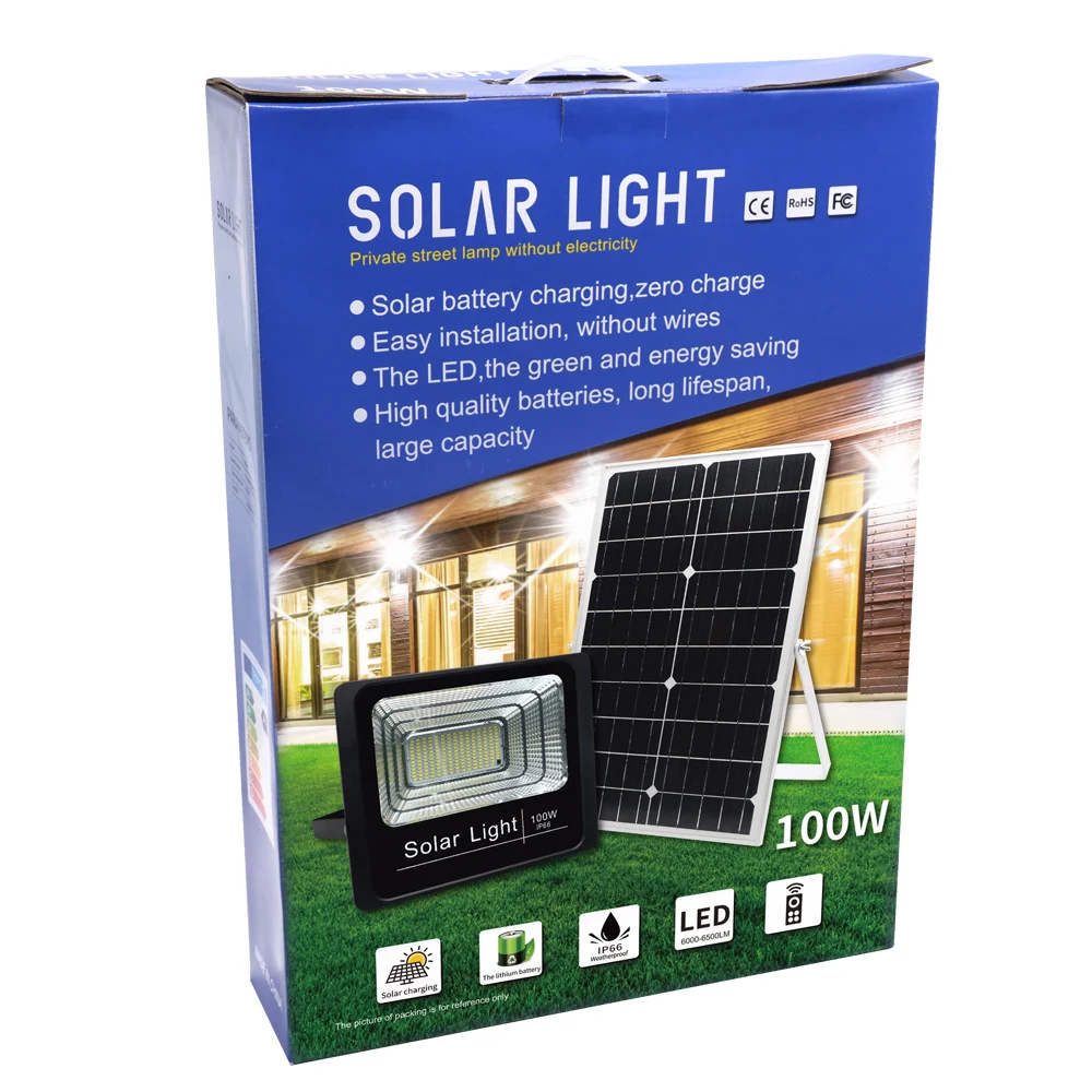 High power of 25W 40W 60W 100W Solar Floodlight Solar Streetlight for Home street Outdoor road lamp
