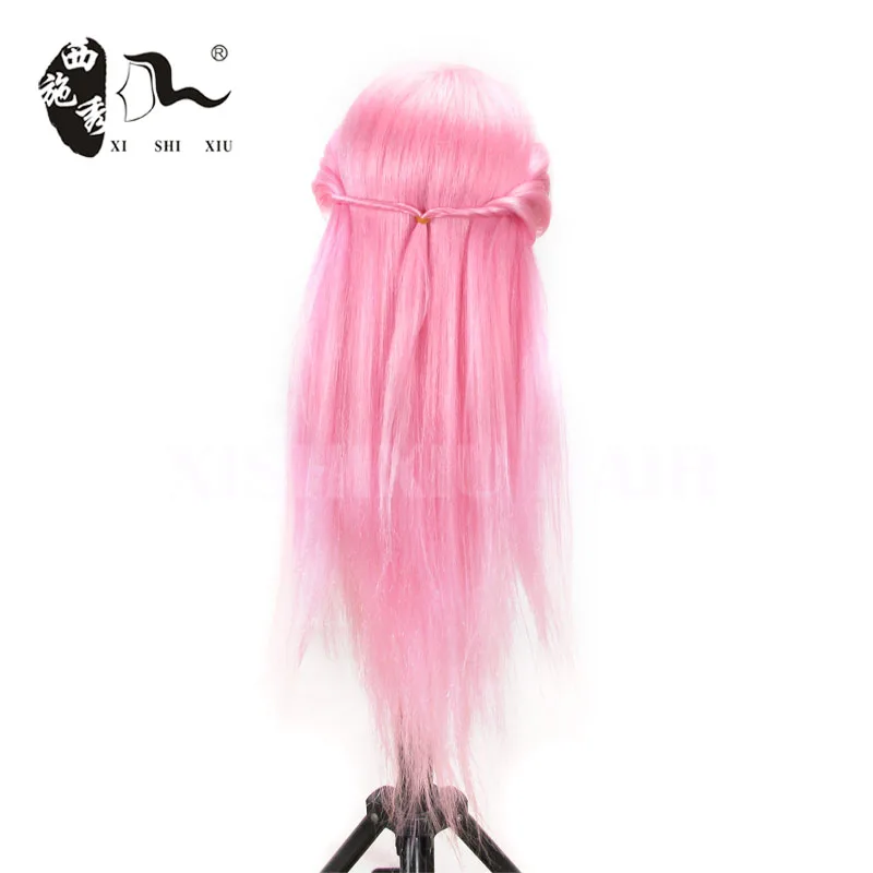 Artificial synthetic fiber hair treatment Hair Extension mannequin training head with hair Beauty Star-Mannequin Head