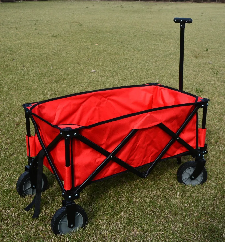 Folding camping wagon cart for garden and beach