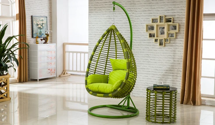 Удобная корзина ручной работы из ПЭ, Подвесные качели-стулья, уличная мебель