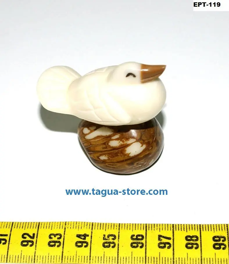White Dove Figurine Bird Of Peace Hand Carving Tagua Statue Sculpture Ecuador Art Crafts Sale