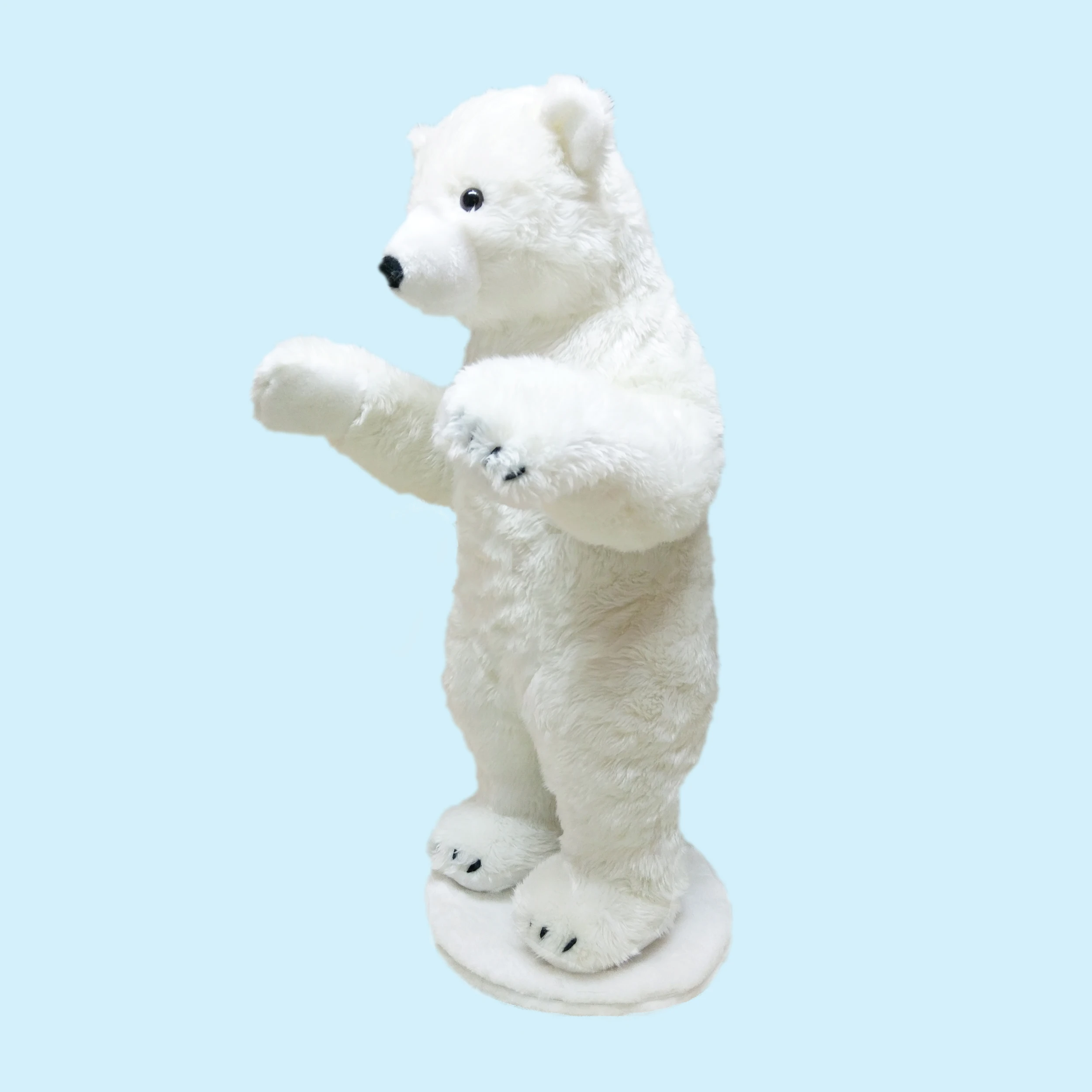 
2019 top quality standing Lifelike realistic Stuffed Animals plush toys white polar bear 