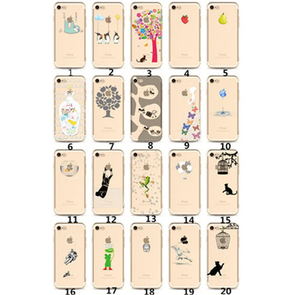 
fruit cat basketball custom Print Transparent Clear Crystal Gel TPU Silicone back Cover Case For iphone 11 pro max xs 7 8 plus 