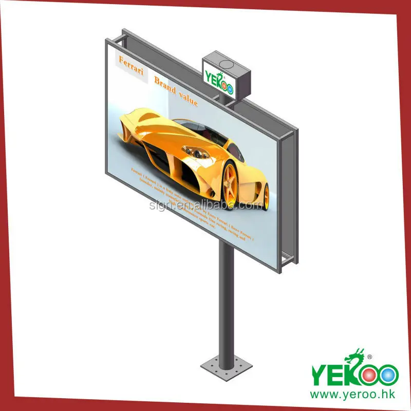 Outdoor highway traffic signs double side billboard advertising