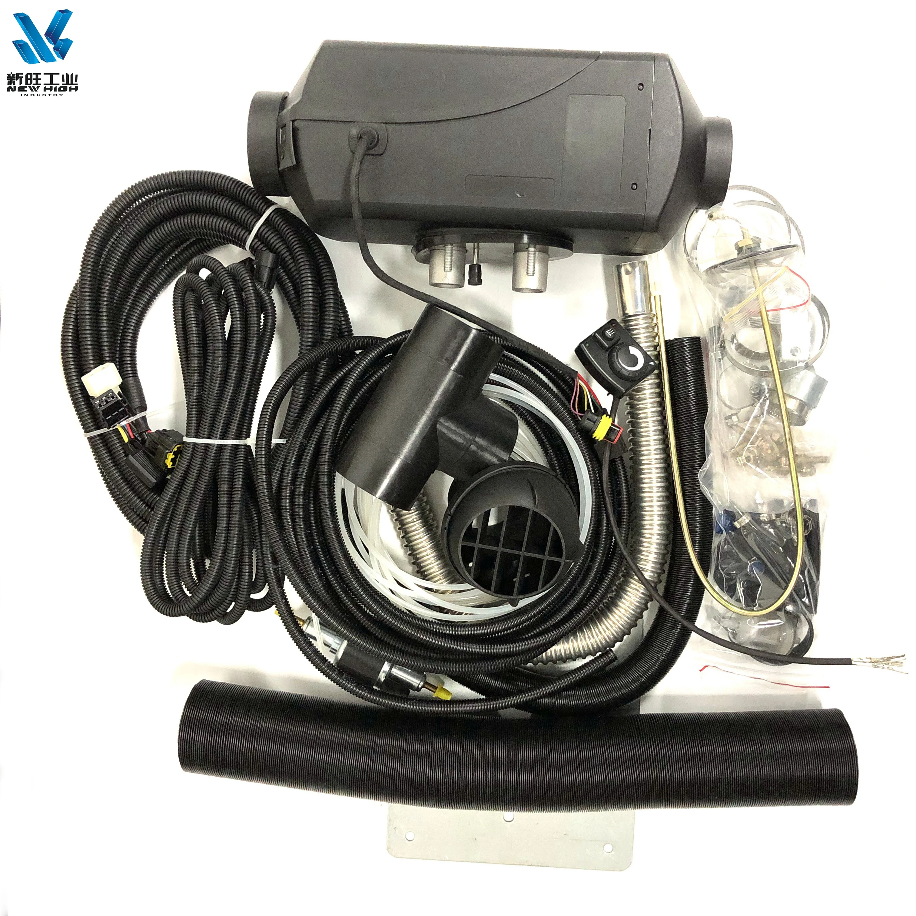 With a high quality and a LCD digital controller  5KW 12V/ 24V  Diesel Air Parking Heater for Trucks, RV, Boats