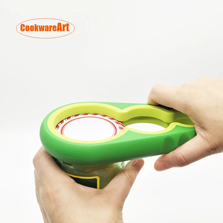 
Hot sale easy grip 4-in-1 plastic multi-function bottle jar opener 