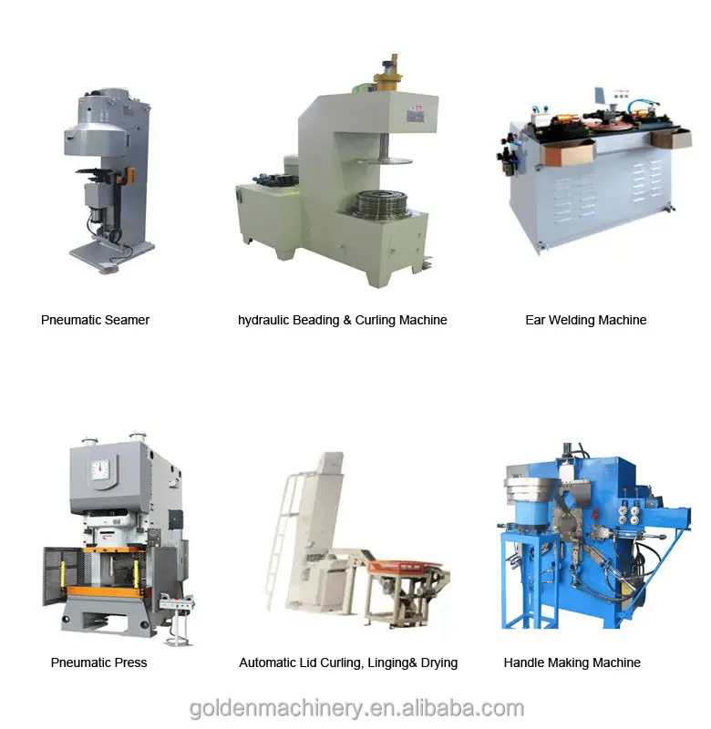 Производство химического металлического ведра 10-20 л/полуавтоматическая производственная линия
