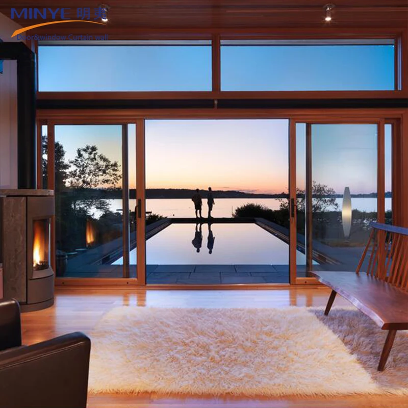 Exterior aluminum sliding door glass door system large sliding doors