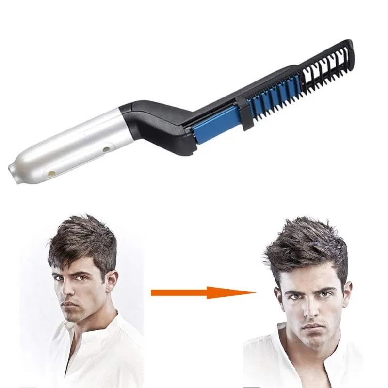 Быстродействующий стайлер для волос, керамический утюжок для волос, щетка для выпрямления бороды