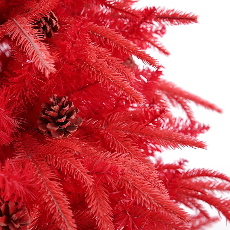 High Quality PVC PE Red 180 cm Christmas tree Artificial Christmas Tree branch Christmas accessory tree