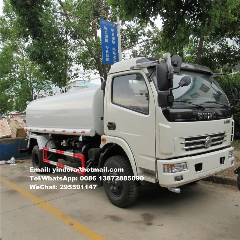  Dongfeng 4*2 6 wheeler блок развертки тележки yuchai 140hp разбрызгивание воды автомобиль 4 тонны 6000 литров 5000 топливный бак